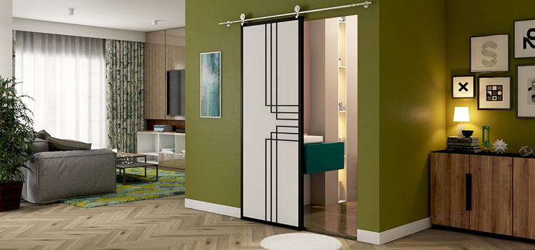 sliding bathroom door installation in Capitola